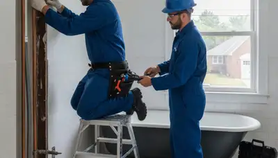 Plumber repairing pipes in Staten Island, NY for fast residential plumbing service