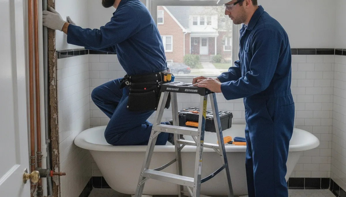 Plumber repairing a sink in Staten Island, NY for professional plumbing service
