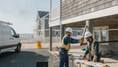 Plumber repairing a pipe in Staten Island, NY for residential plumbing service