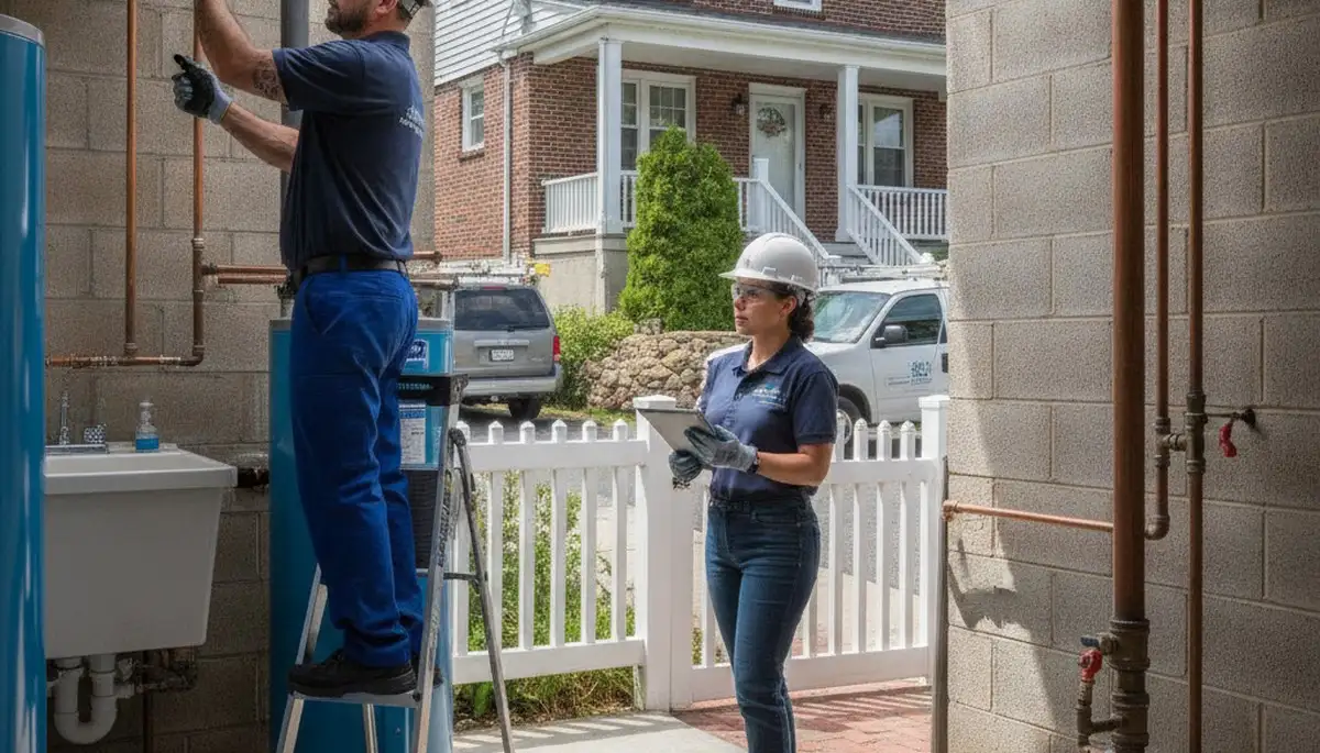Plumber repairing a pipe in Staten Island, NY for plumbing repair service