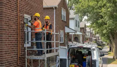 Professional plumber repairing a leak in Staten Island, NY home for plumbing service