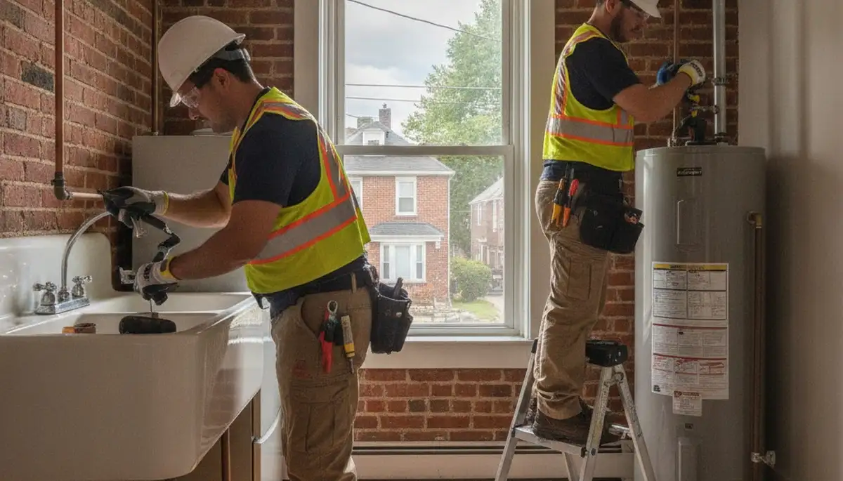 Plumber repairing a pipe in Staten Island, NY for reliable plumbing service