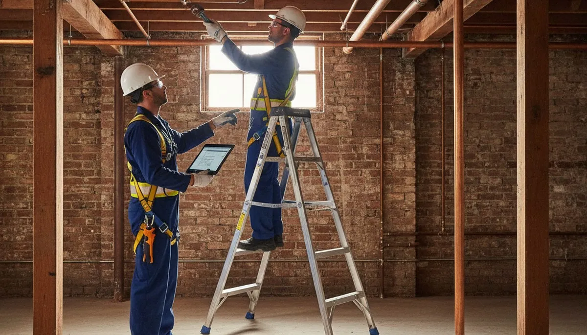 Plumber repairing a pipe in Staten Island, NY for residential plumbing service