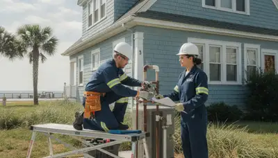 Plumber repairing a pipe in Staten Island, NY for residential plumbing service