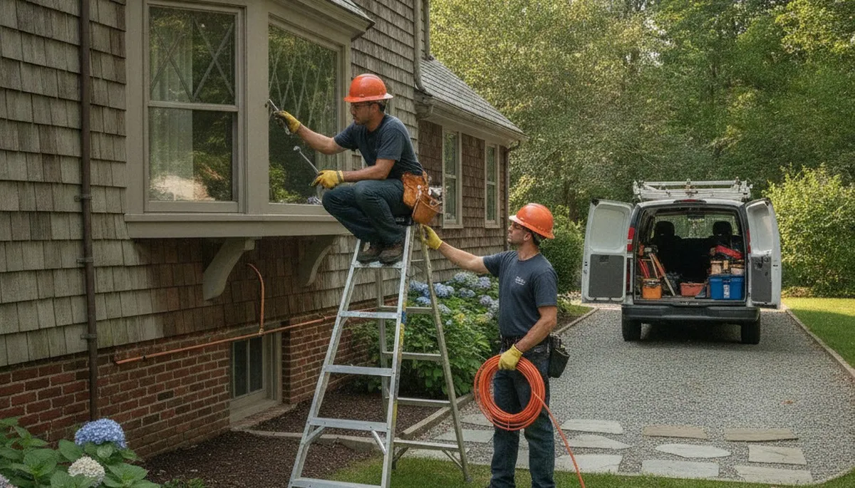 Plumber repairing a sink leak in Staten Island, NY for residential plumbing service