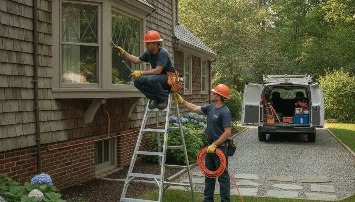 Plumber repairing a sink leak in Staten Island, NY for residential plumbing service