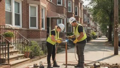 Plumber repairing pipes in Staten Island, NY for residential plumbing service