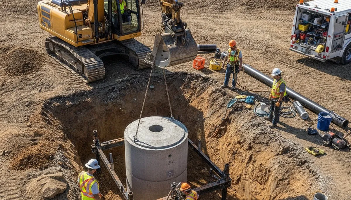Septic tank installation in Staten Island, NY by On Call Plumbers for residential plumbing services