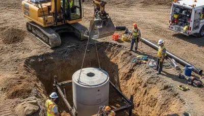 Septic tank installation in Staten Island, NY by On Call Plumbers for residential plumbing services