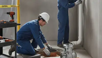 Staten Island plumber installing sump pump to protect a basement from flooding