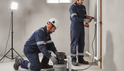 Staten Island, NY plumber installing a sump pump to protect a home from basement flooding