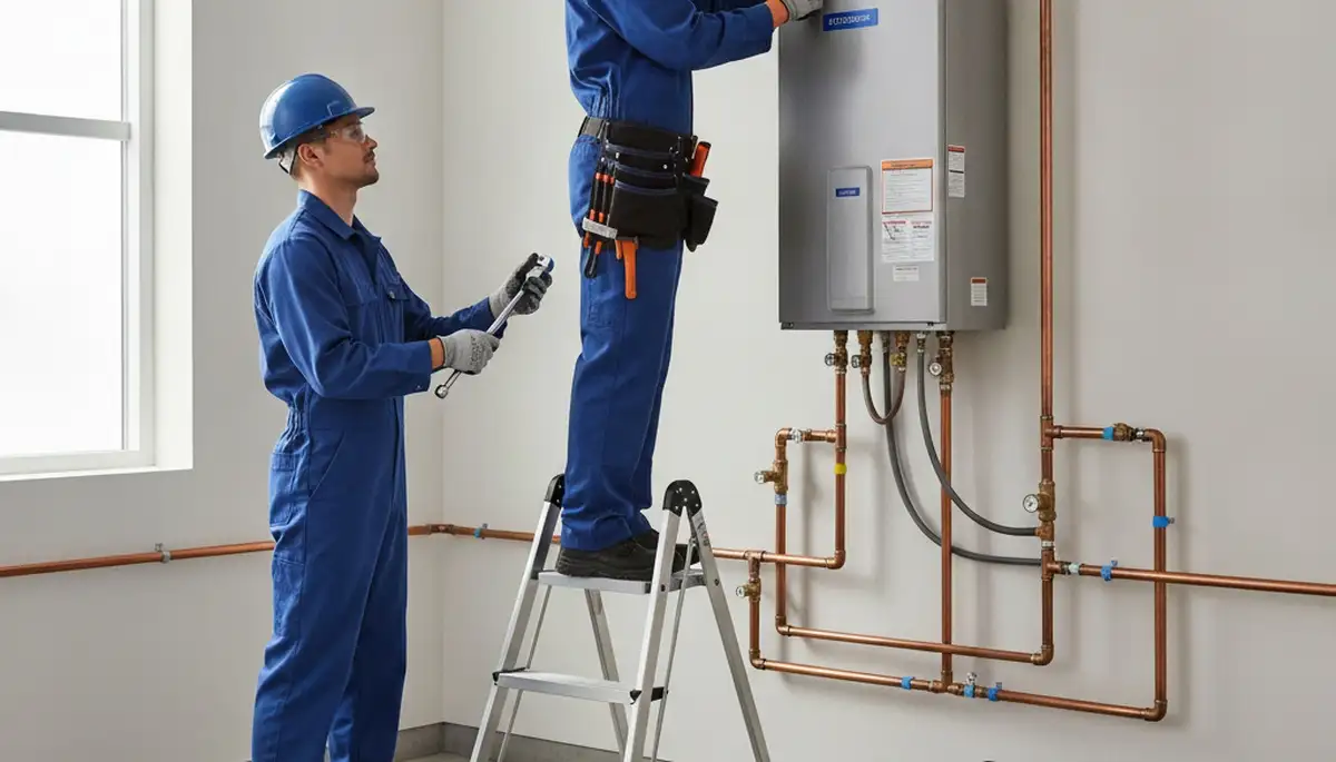 Tankless water heater installation in Staten Island, NY by On Call Plumbers